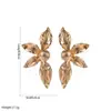 Pendientes Simétricos Exagerados Estilo Za de Joyería He Ming con un Toque de Lujo Ligero y de Alta Gama, Pendientes con Pendiente de Aguja de Plata S925