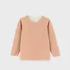 Camiseta Básica Lisa Infantil, Top Único para Crianças Maiores, Camada Interna para Roupas de Bebê, Blusa de Manga Longa com Gola Redonda para Crianças Pequenas, Roupa Infantil para Primavera