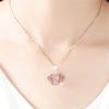 Pingente Hibisco de Madagascar Zircônia Alto Luxo Hipoalergênico Banhado a Ouro Temperamento de Rainha Formato de Coroa Pingente de Diamante