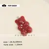 Accesorios de oso de resina Accesorios para joyería DIY Llavero coreano Cuentas sueltas Cuentas redondas Versátil Para ensartar Cadena de teléfono hecha a mano