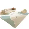 Tapete Moderno Simples Estilo Creme para Sala de Estar Grande Área Cobertura Total Tapete para Sofá Mesa de Centro Tapete de Quarto de Casa Tapete de Piso