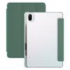 Funda protectora adecuada para Xiaomi Tablet 6 con ranura para lápiz de 11 pulgadas 6pro, soporte transparente de tres pliegues, carcasa trasera suave de silicona resistente a caídas