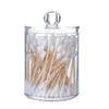 Hisopo de algodón algodón cosmético caja de almacenamiento de joyas/tanque de almacenamiento acrílico redondo/caja de almacenamiento transparente a prueba de polvo para pinzas para el cabello en stock