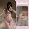 Ropa interior sexy Lin Linting para mujer, pijama de tres puntos con tentación de pecho pequeño, traje de cama para burlarse 2655