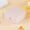 Caja de Joyería Tipo Cajón Estilo Canal Asa de Perla Textura Estéreo Pendientes Collar Anillo Caja Deslizante Caja de Joyería