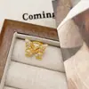 Dulce y Versátil Estilo Nicho Zirconia Lazo Oro Ear Cuff Colección Lujo Ligero Moda Pendientes de Gama Alta para Mujer