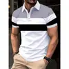 Moda de Verano para Hombre Transpirable Cómodo Polo de Manga Corta Adecuado para Golf Tenis Deportes al Aire Libre