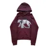 Sudadera con Capucha y Cremallera de Manga Larga Estampada Y2K Holgada Chaqueta Sudadera con Capucha Retro Ropa Urbana de Moda High Street