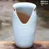 Vaso de flores carnudo doméstico fita de incisão alta entalhe planta zisha cerâmica penhasco pilha velha vaso respirável