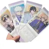 Pegatinas personalizadas de anime de celebridades tipo peel-off con proceso de estampado en dorado, pegatinas tipo peel-off de mercancía de anime para fans de celebridades, fotos tipo polaroid
