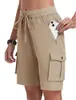 Shorts de Trabajo para Mujer Amazon con Cordón Elástico en la Cintura, Multibolsillos, Algodón Puro, Transpirables, para Exteriores y Uso Diario