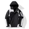Chaqueta exterior 3 en 1 estilo Luotuo para mujer, abrigo de montañismo a prueba de viento e impermeable, ropa de trabajo para hombre al por mayor