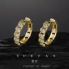 Brincos de Moissanita Conjunto Completo Europeus e Americanos de Venda Quente Transfronteiriços, Tendência Nova, Modernos, Brincos de Luxo Leve, Brincos Doces e Simples