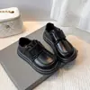 Zapatos de piel para niña 2026 primavera y otoño nuevos zapatos de princesa británica zapatos de suela blanda para niños mayores zapatos negros de rendimiento