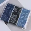 Banda de tela de mezclilla con estampado de hojas de ramo, cinta de correaje, lazo hecho a mano para DIY, accesorio para la cabeza, diadema, corbata de lazo, sombrero de paja, embalaje de flores