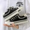 Zapatos de Lona de Verano de Suela Gruesa para Mujer, Nuevos 2025 Primavera y Otoño Populares Tenis Deportivos Casuales, Zapatos Blancos Versátiles, Corte Bajo