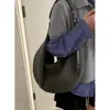 Bolso Casual de Gran Capacidad para la Axila para Mujer 2025 Nuevo Estilo Simple Retro de Gamuza Tipo Bollo Versátil Bolso de Hombro Cruzado