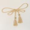 Cinturón anudado de cuerda de cáñamo con borlas para mujer, cadena decorativa para la cintura de jeans, nuevo, retro, versátil, accesorios para vestido