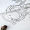 Pulsera Sansheng Sanshi de plata pura 9999 plata esterlina pulsera de plata Sanhuan Shunshun pulsera nueva sólida de nicho regalo