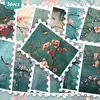 36 Peças de Adesivos de Carimbo Estilo Chinês Retrô Flor de Ameixa, Design de Flores e Pássaros, para Malas, Capas de Celular, Diários, Adesivos de Decoração DIY Atacado