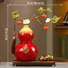 Gran Adorno con Forma de Calabaza con Esmalte y Cerámica Craquelada, un Regalo para Amigos, Líderes, Inauguración de Casa o Apertura de Negocio