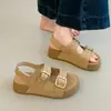 Sandalias Birkenstock de Plataforma para Mujer 2026 Nueva Moda de Verano de Gama Alta Cómodas Zapatos Romanos de Playa