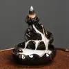 Quemador de incienso de reflujo transfronterizo alta montaña y agua que fluye quemador de áloe y sándalo ceremonia del té Zen decoración creativa para el hogar interior estufa de cerámica