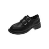 Sapatos Pequenos de Couro Estilo Britânico Retrô Sola Grossa Para Ir ao Trabalho Academia Sapatos Individuais Femininos 2026 Novo Marrom Solado Macio Versáteis Loafers