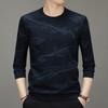 Ropa para Hombre Chuangyi Otoño Nueva Camiseta de Manga Larga con Estampado Cuello Redondo Sudadera para Hombres Jóvenes y de Mediana Edad Quinta Ola