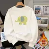 Sudadera Huamian Negra de Cuello Redondo para Mujer, Nuevo Estilo Otoño e Invierno 2026, Top Holgado de Talla Grande con Mangas Largas, Chaqueta de Forro Polar de Invierno