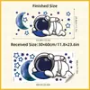 Adesivos de Parede Autocolantes Espaço Lua Astronauta Fofo Desenho Animado Adesivos Decorativos para Parede de Fundo de Quarto Infantil ZN3094E