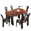 Mesa de Comedor Plegable de Madera Maciza Estilo Medieval, Convertible en Mesa Redonda, Adecuada para Hogares Pequeños, Modelo Nuevo, Extensible, Redonda Estilo Americano