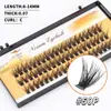 Cílios Postiços Espessos e Fofos Cruzados Europeus e Americanos 3D 30D40D50D Curvatura Natural DIY Extensões de Cílios Segmentadas