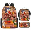 Popular Mochila de Comercio Exterior de Dibujos Animados Sonic para Estudiante de Escuela Primaria Mochila de Tendencia Transfronteriza Bolso Escolar Europeo y Americano