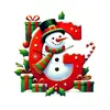 Novo Carro Pendurado Árvore de Natal Plana Transfronteiriça Feriado Carta de Natal 26 Pingente Decorativo Decoração de Boneco de Neve Acrílico