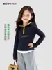 Roupas Infantis Camiseta de Manga Longa para Meninas 2026 Primavera Novo Estilo Tops Estilosos para Crianças Roupas Casuais com Capuz para Crianças Maiores Primavera e Outono