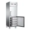 Gabinete Alto Comercial Personalizado de Dos Puertas y Cuatro Cajones Refrigerador Congelador de Cocina Acero Inoxidable Refrigerador Congelador Vertical