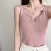Nova Camisole Vest com Renda Fixa e Alças Finas para Beleza, Roupa Externa Feminina Versátil com Bojo Integrado, Base Envolvente para o Peito, Roupa Íntima Esportiva para Mulheres