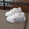 Zapatos Estilo Coreano para Niñas 2026 Primavera y Otoño Nuevos Zapatos Casuales de Caña Baja para Niños Zapatos Blancos Impermeables Zapatos Individuales para Niños