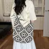 Bolsa Tejida Floral Nueva de Moda Transfronteriza 2026 Bolsa de Punto de Margarita Bolso de Mano para Vacaciones y Viajes de Mujer Bolso de Hombro Cruzado