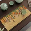 Porta-copos Estilo Chinês Absorvente Lama de Diatomáceas Tapete de Mesa Tapete de Chá Absorção de Água Secagem Rápida Dedicado para Copo Bule Bancada de Cozinha Tapete de Drenagem