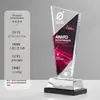 Troféu de Cristal Impressão Colorida Criativa Atmosfera de Alto Padrão Prêmio de Funcionário Destaque da Empresa Lembrança Honorária Troféu Atacado