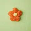 Flor de PomPom de Lã DIY Cabeça de Flor Colorida Flor de Lã Colorida Roupa Tricotada à Mão Acessórios para Cabelo Acessórios para Corsage Produto Acabado