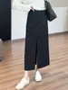A primavera nunca é tarde demais! Vestido terno estiloso! Saia midi de lã Tencel com fenda frontal, elegante e modeladora, silhueta em H