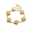 Pulsera de trébol de cuatro hojas de acero de titanio transfronteriza, juego de trébol de cuatro hojas, collar, anillo, pendientes, juego de joyería de acero de titanio con láser al por mayor