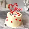 Una variedad de tarjetas de acrílico gruesas para pastel decoración de mesa de postres hermosa simple inglés feliz cumpleaños amor enchufe