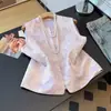 Garantía de Calidad Antienvejecimiento Mujeres de Mediana Edad Primavera Seda Genuina Nuevo Estilo Chino Mejorado Botón de Rana Hecho a Mano Satén Jacquard Chaleco Top para Mujer