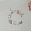 2025 Nuevo Estilo Dulce Femenino Pulsera Rosa Estilo Chino al por Mayor Rosa Flor de Cerezo Espíritu Exquisito Regalo para Mejor Amiga y Novia Pulsera