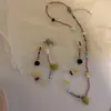 Ins Nicho Asimétrico Infantil Colorido Diseño Personalizado Joyería Collar Simple No Desvanecible Precisión Cadena Clavícula para Mujeres