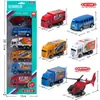 Juguetes para Niños Niños Juguetes para Bebés Coche de Juguete con Resorte Vehículo de Ingeniería Coche de Policía Camión de Bomberos Excavadora Set Puesto de Venta al por Mayor